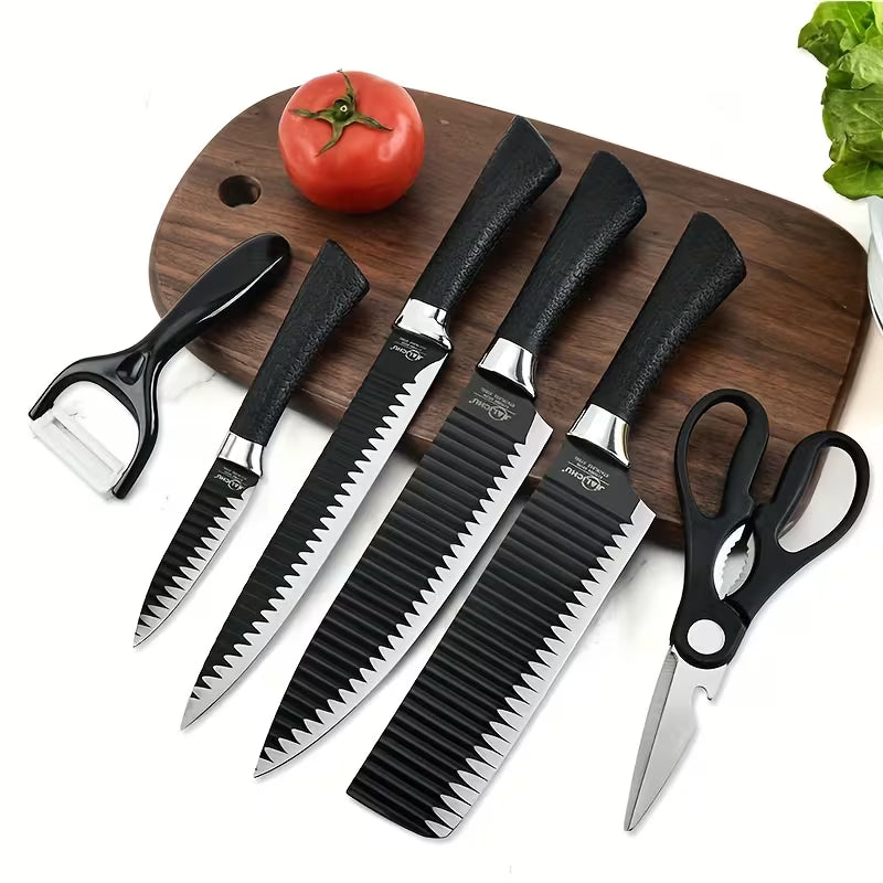 Kitchora BlackEdge™ Pro Knife Set (6-Piece)