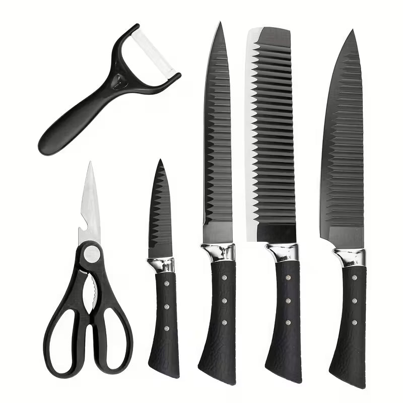 Kitchora BlackEdge™ Pro Knife Set (6-Piece)