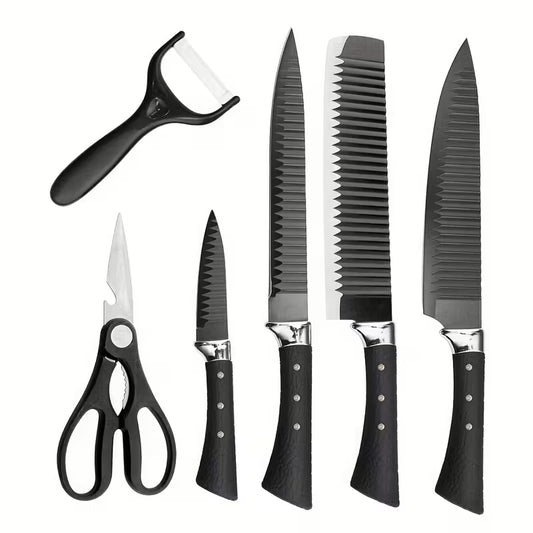 Kitchora BlackEdge™ Pro Knife Set (6-Piece)